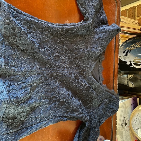 Joseph Ribkoff Size 6 Blue Lace Top Style 144469 (Size 6 or Size 8) - Picture 8 of 10